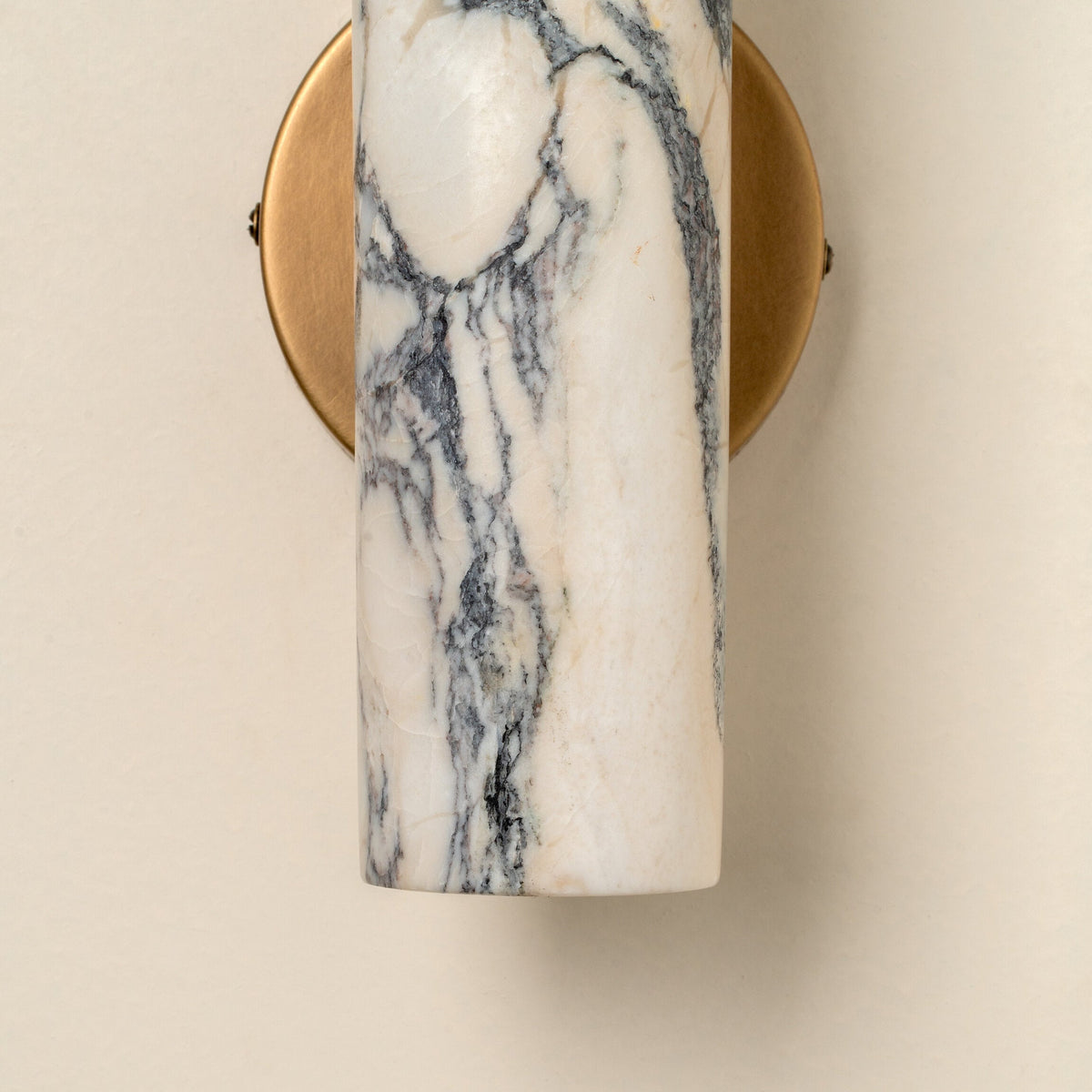 Calla Wall Lamp – Natural Marble Cylindrical Wall Sconce