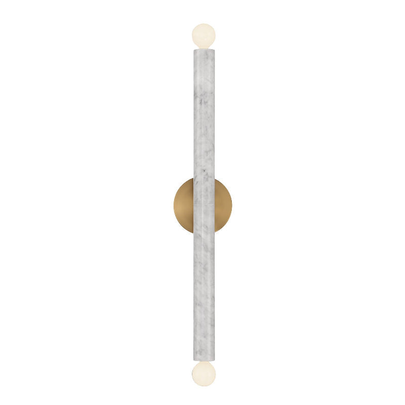 Callaway Marble Wall Lamp – Vertical & Horizontal Natural White Marble Sconce