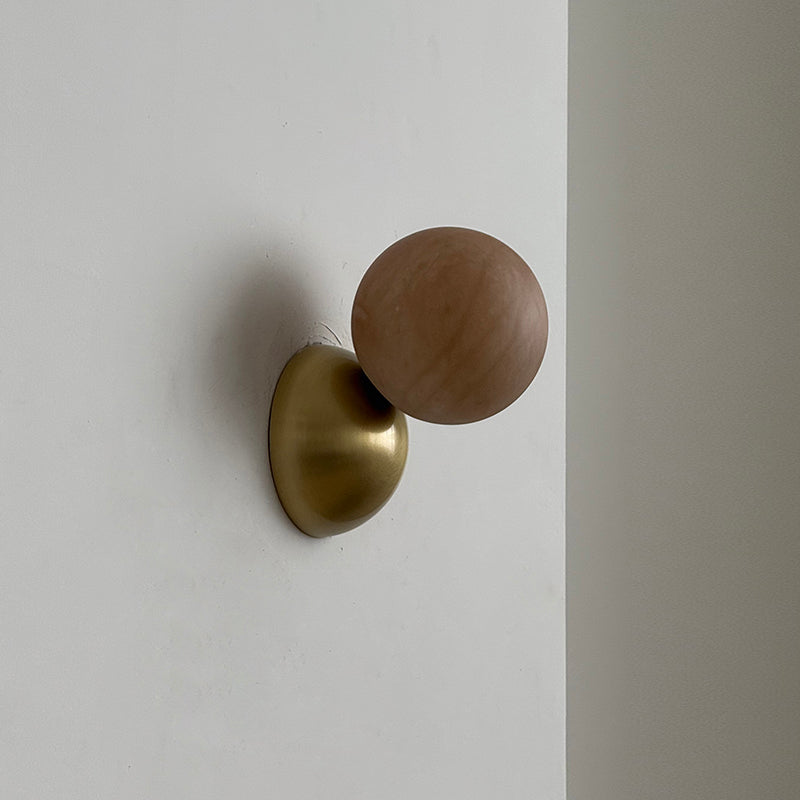 Callisto Eclipse Wall Lamp – Natural Stone & Metallic Eclipse Wall Sconce