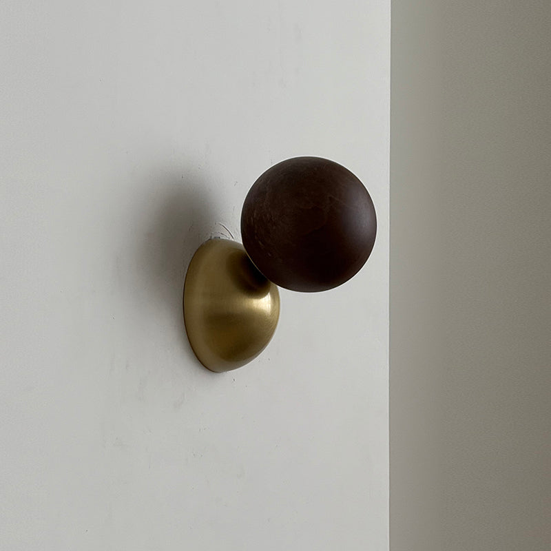 Callisto Eclipse Wall Lamp – Natural Stone & Metallic Eclipse Wall Sconce