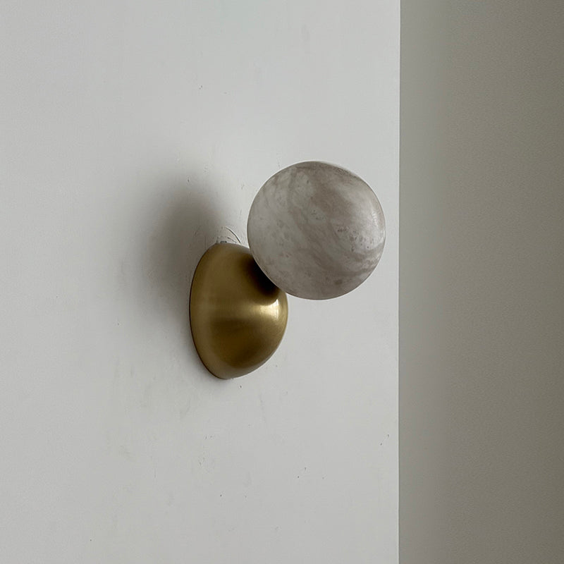 Callisto Eclipse Wall Lamp – Natural Stone & Metallic Eclipse Wall Sconce