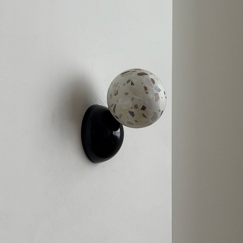 Callisto Eclipse Wall Lamp – Natural Stone & Metallic Eclipse Wall Sconce