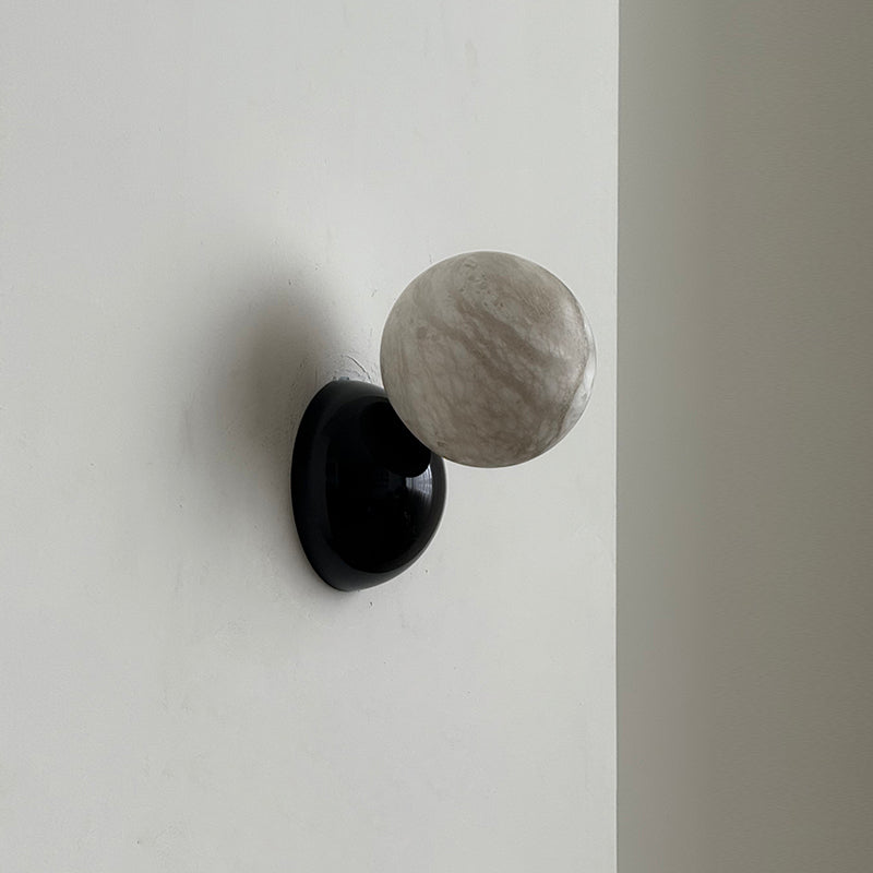 Callisto Eclipse Wall Lamp – Natural Stone & Metallic Eclipse Wall Sconce