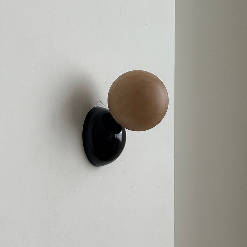 Callisto Eclipse Wall Lamp – Natural Stone & Metallic Eclipse Wall Sconce