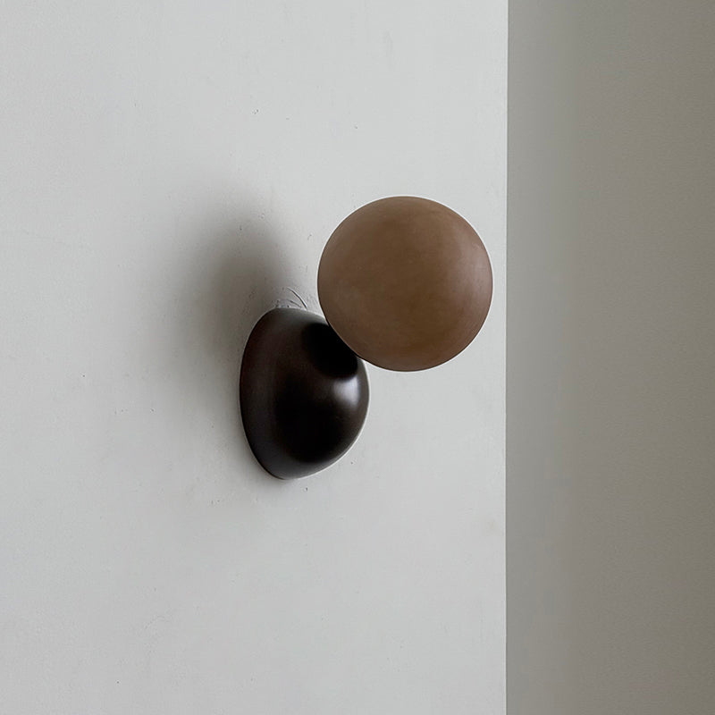 Callisto Eclipse Wall Lamp – Natural Stone & Metallic Eclipse Wall Sconce
