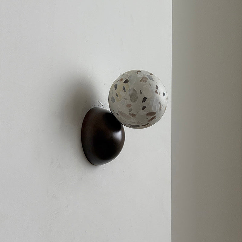 Callisto Eclipse Wall Lamp – Natural Stone & Metallic Eclipse Wall Sconce
