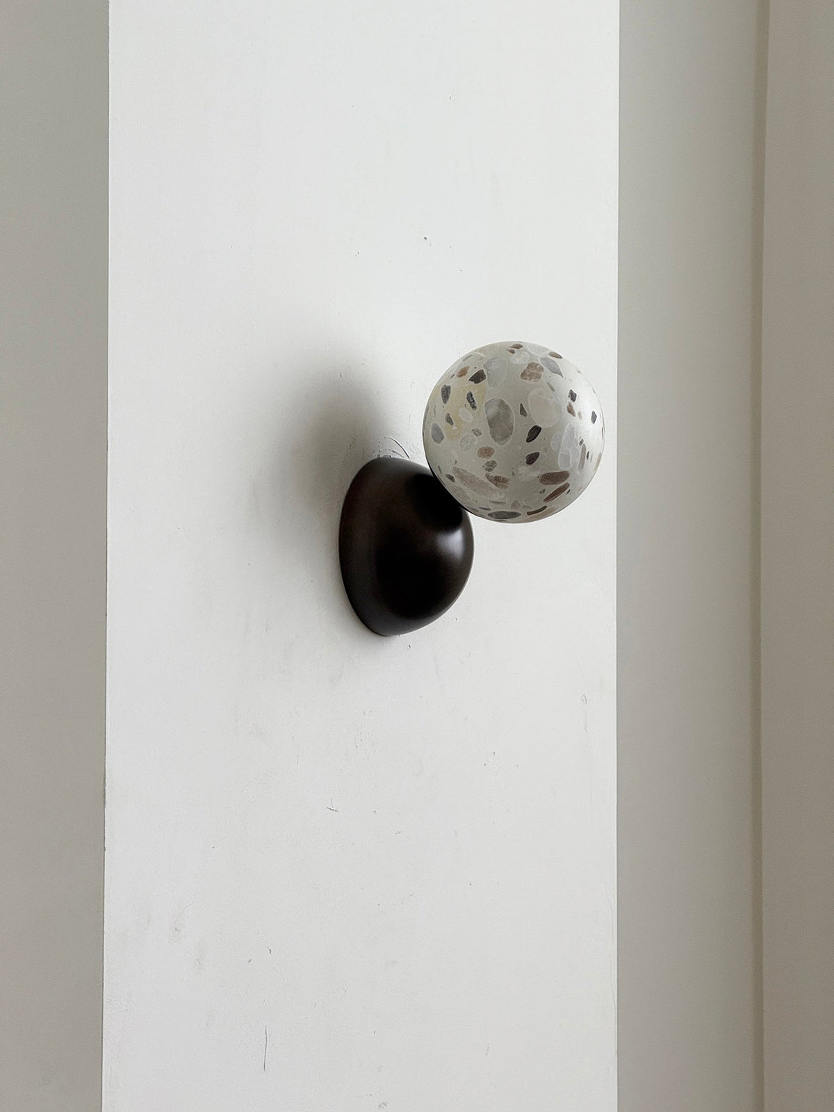 Callisto Eclipse Wall Lamp – Natural Stone & Metallic Eclipse Wall Sconce