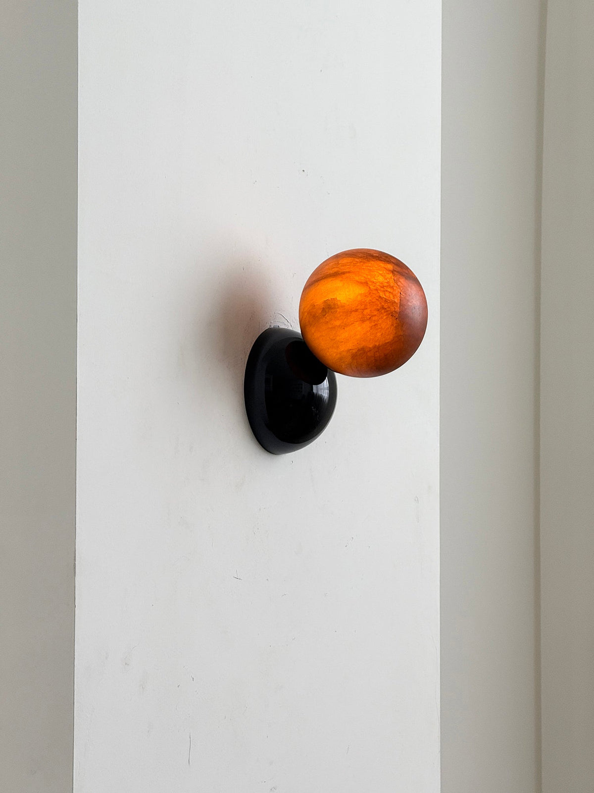 Callisto Eclipse Wall Lamp – Natural Stone & Metallic Eclipse Wall Sconce
