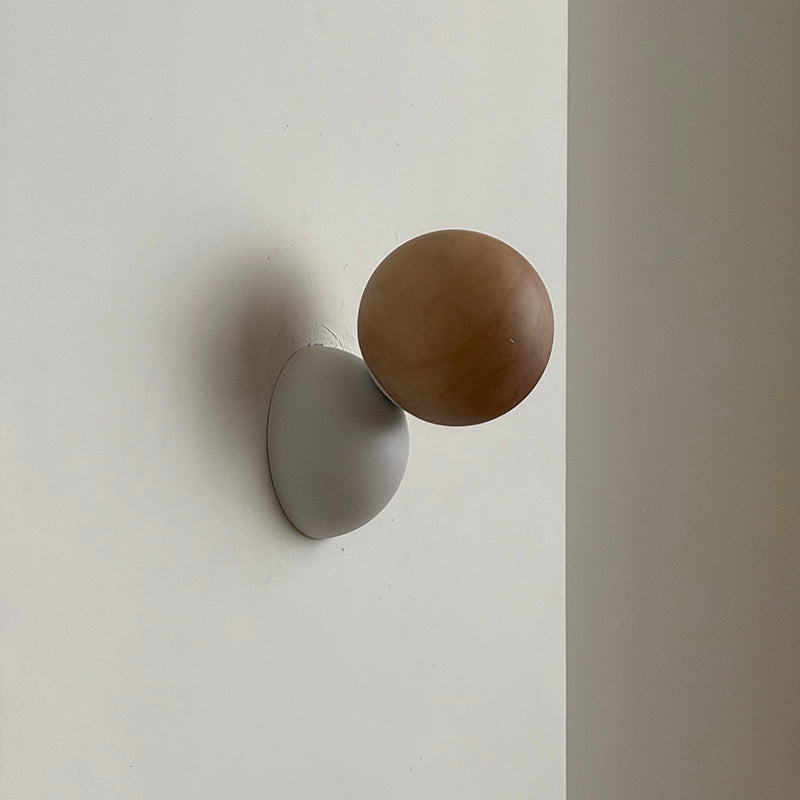 Callisto Eclipse Wall Lamp – Natural Stone & Metallic Eclipse Wall Sconce