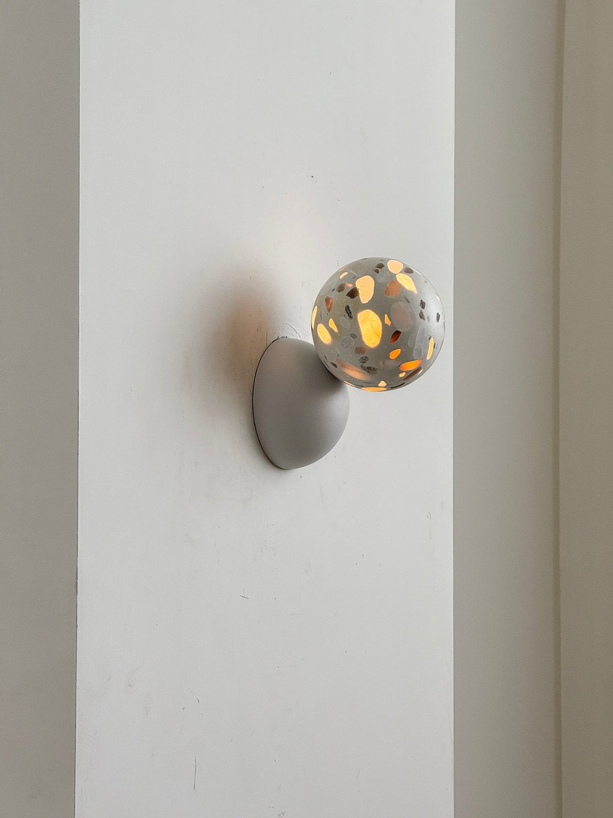 Callisto Eclipse Wall Lamp – Natural Stone & Metallic Eclipse Wall Sconce
