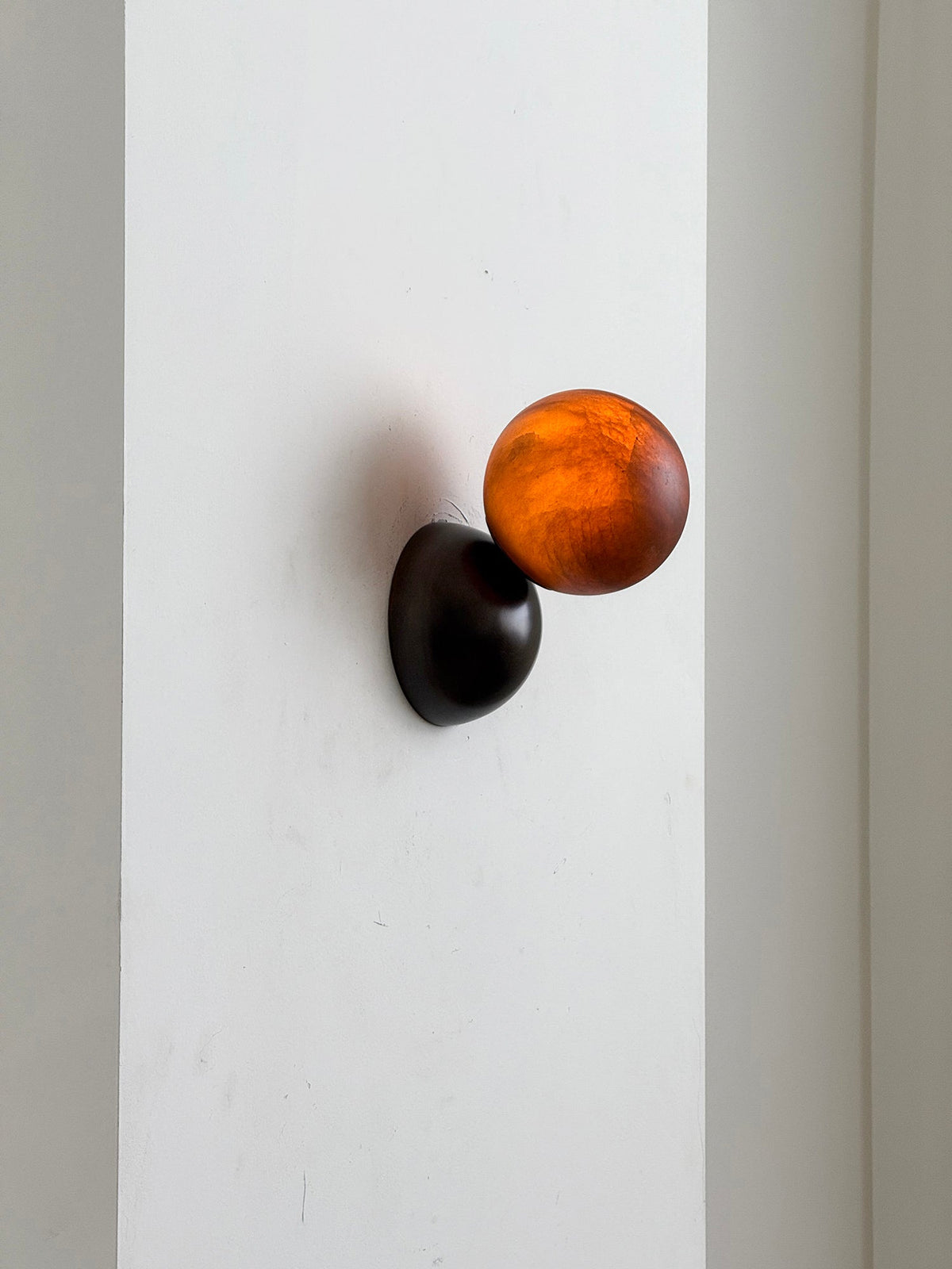 Callisto Eclipse Wall Lamp – Natural Stone & Metallic Eclipse Wall Sconce