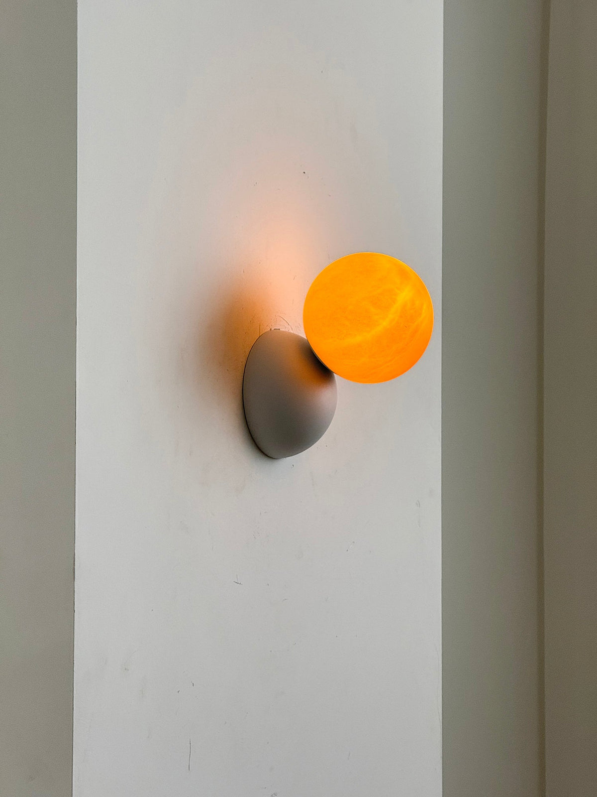 Callisto Eclipse Wall Lamp – Natural Stone & Metallic Eclipse Wall Sconce