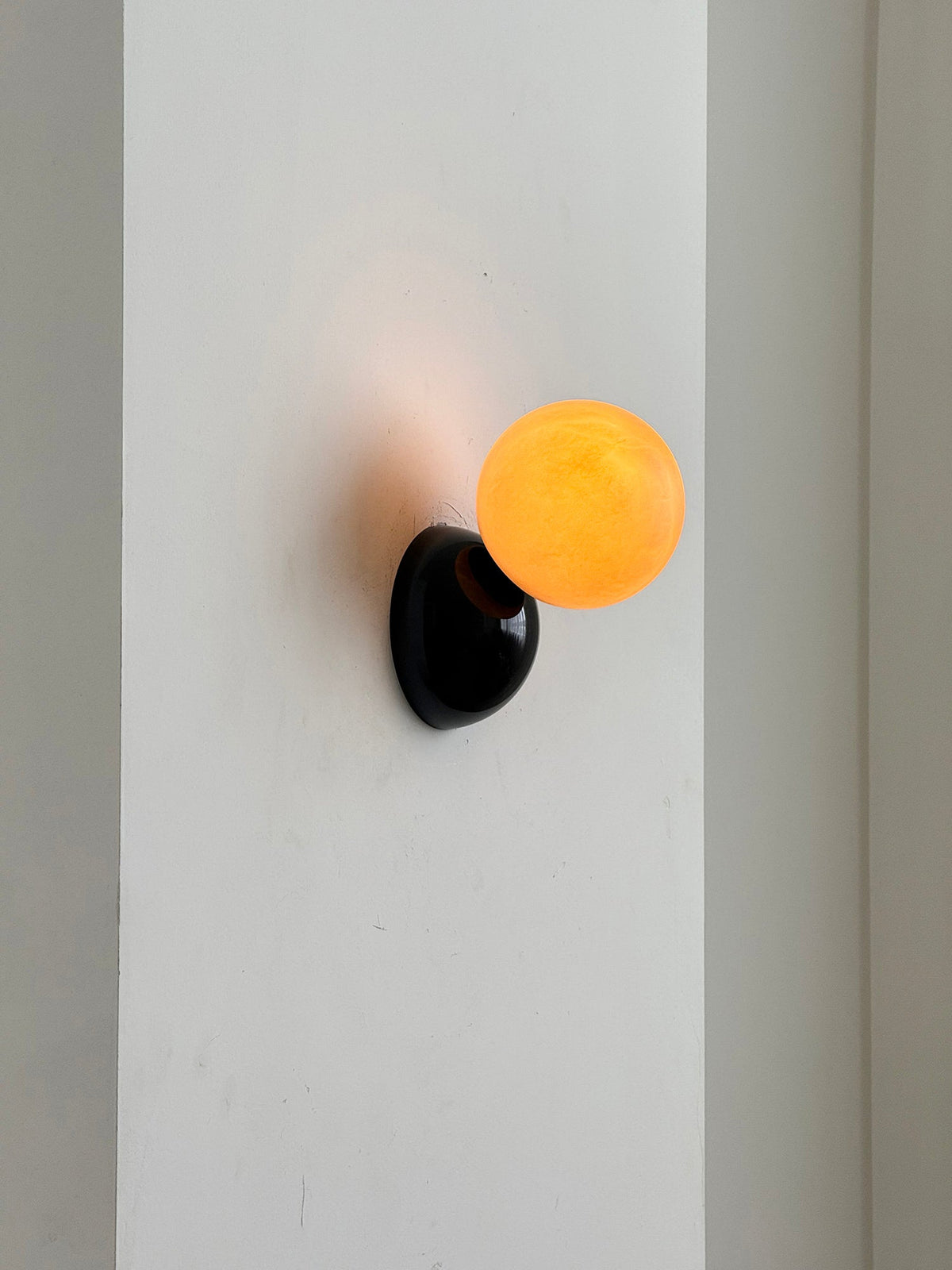 Callisto Eclipse Wall Lamp – Natural Stone & Metallic Eclipse Wall Sconce