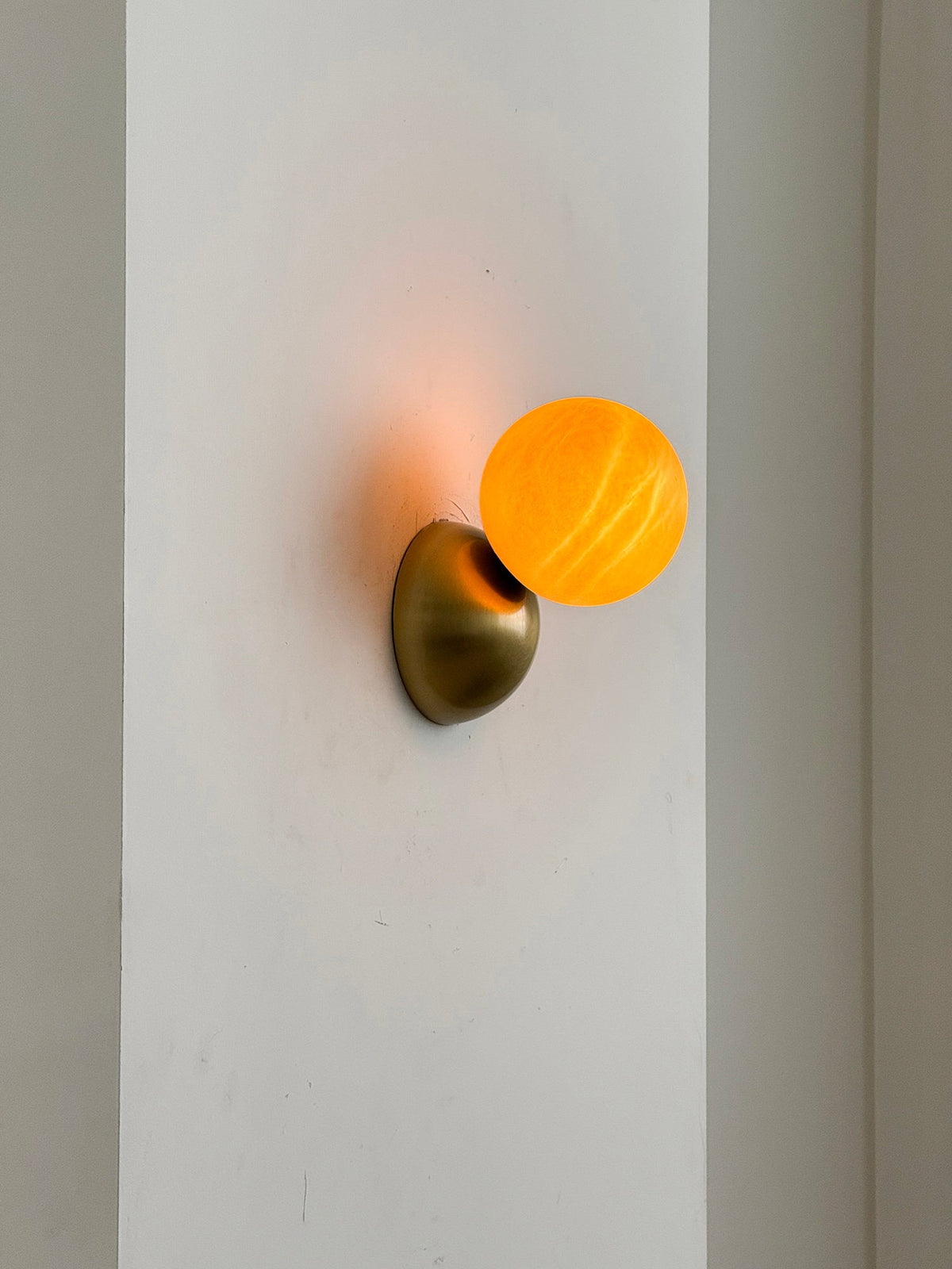 Callisto Eclipse Wall Lamp – Natural Stone & Metallic Eclipse Wall Sconce