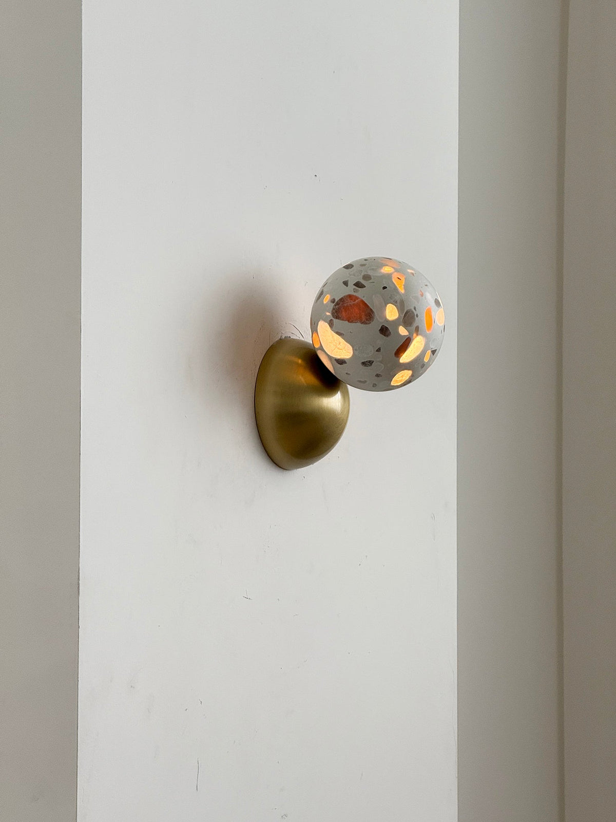 Callisto Eclipse Wall Lamp – Natural Stone & Metallic Eclipse Wall Sconce