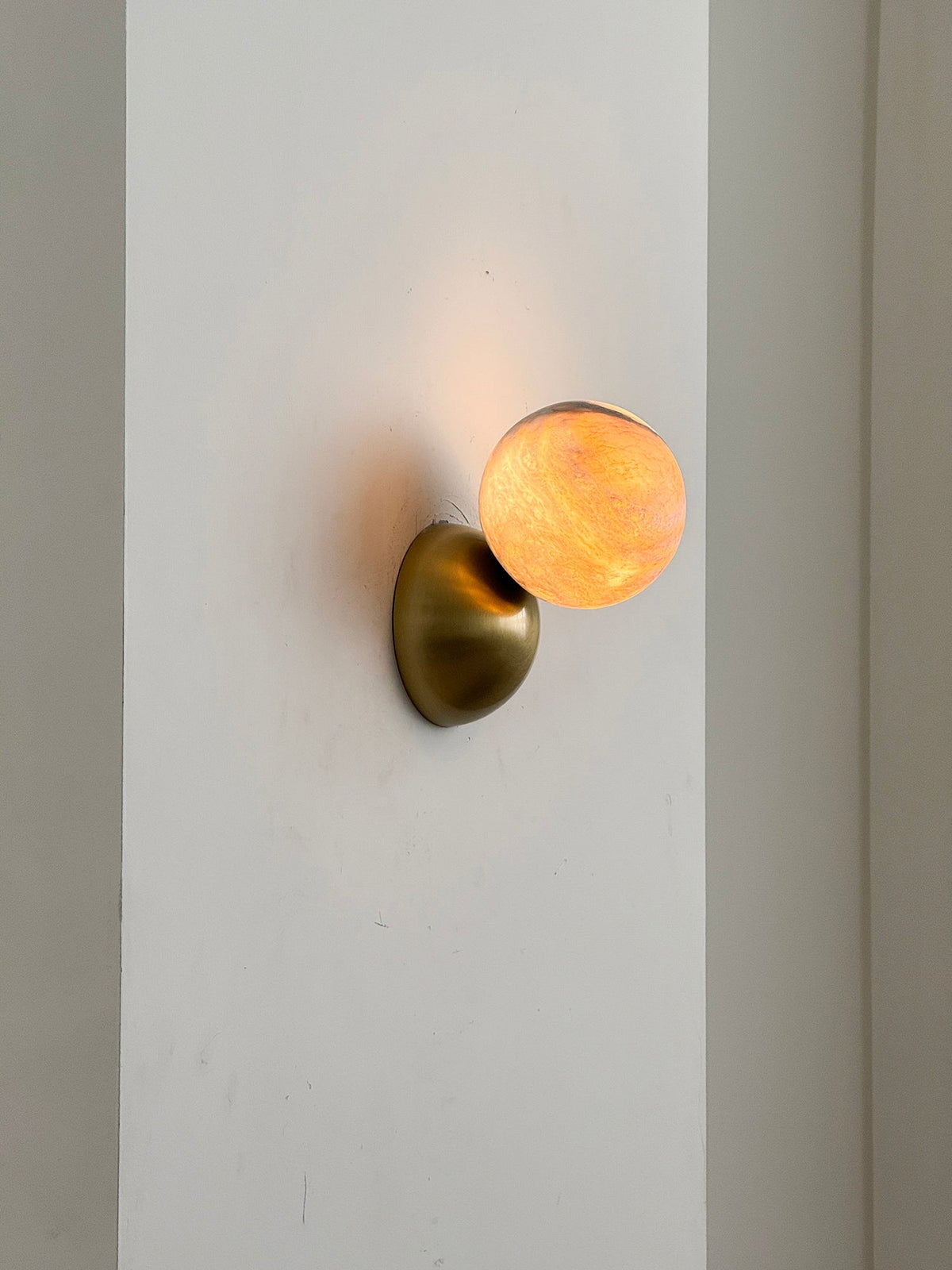 Callisto Eclipse Wall Lamp – Natural Stone & Metallic Eclipse Wall Sconce