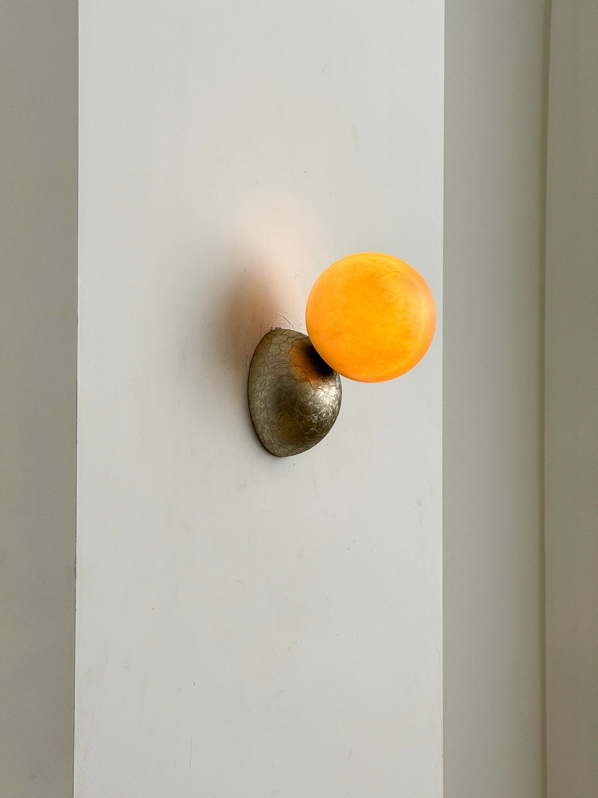 Callisto Eclipse Wall Lamp – Natural Stone & Metallic Eclipse Wall Sconce