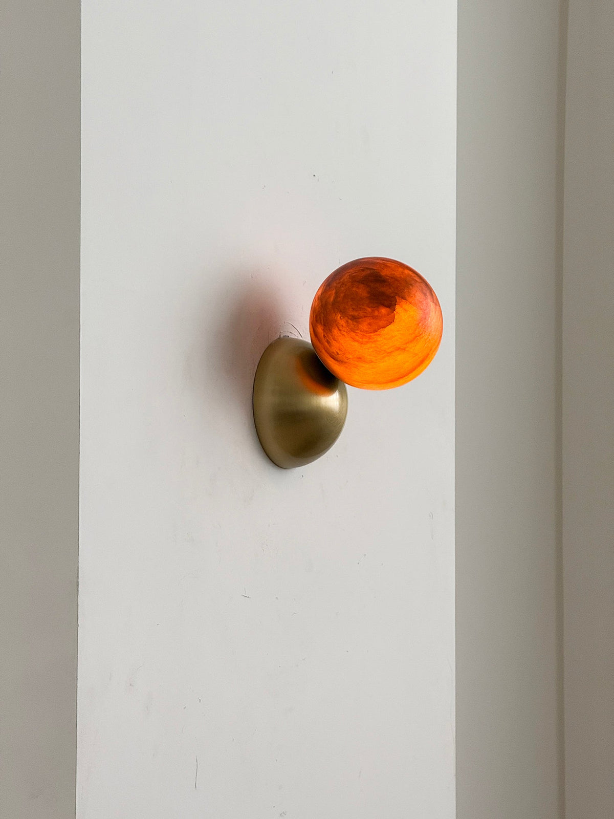 Callisto Eclipse Wall Lamp – Natural Stone & Metallic Eclipse Wall Sconce