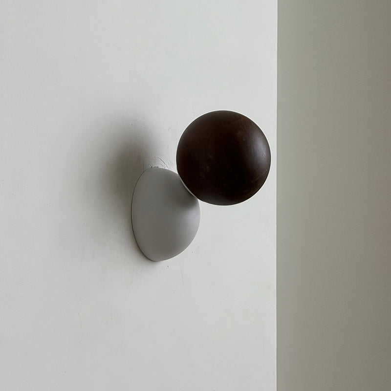 Callisto Eclipse Wall Lamp – Natural Stone & Metallic Eclipse Wall Sconce