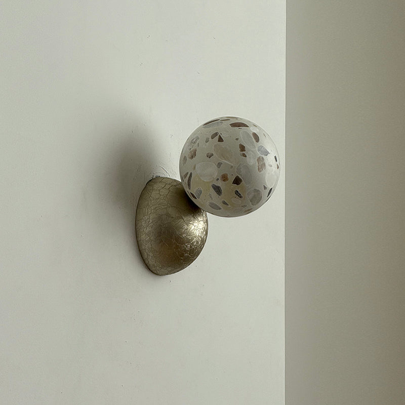 Callisto Eclipse Wall Lamp – Natural Stone & Metallic Eclipse Wall Sconce