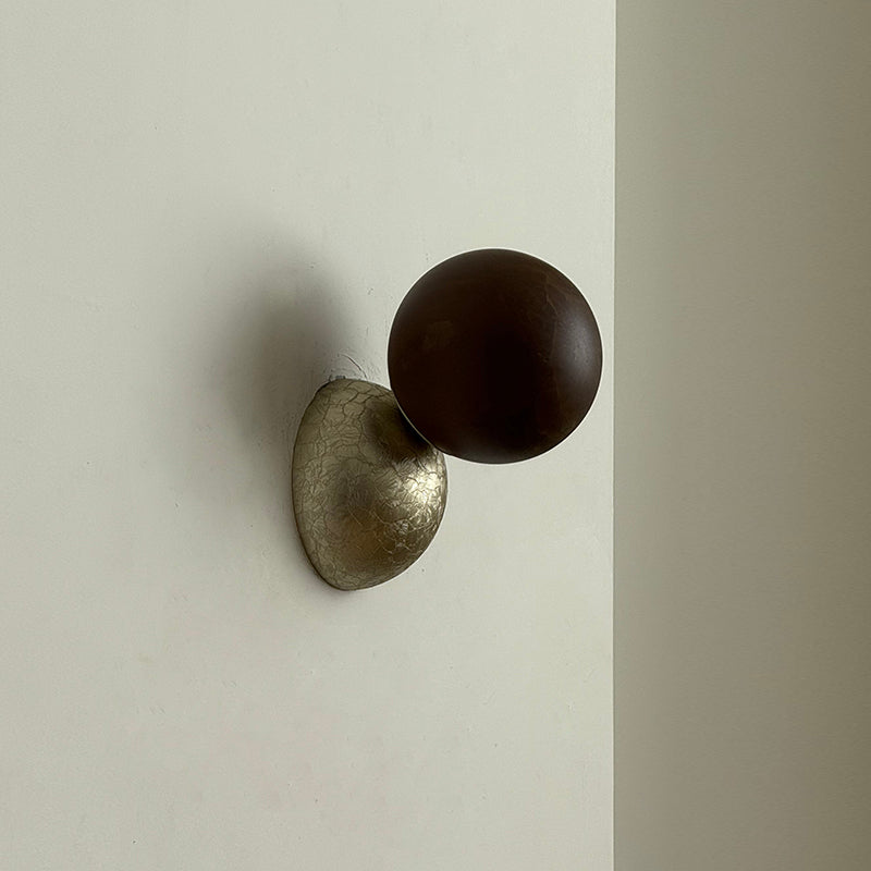 Callisto Eclipse Wall Lamp – Natural Stone & Metallic Eclipse Wall Sconce