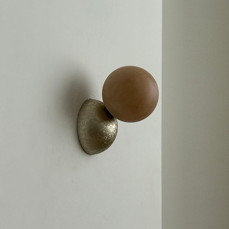 Callisto Eclipse Wall Lamp – Natural Stone & Metallic Eclipse Wall Sconce