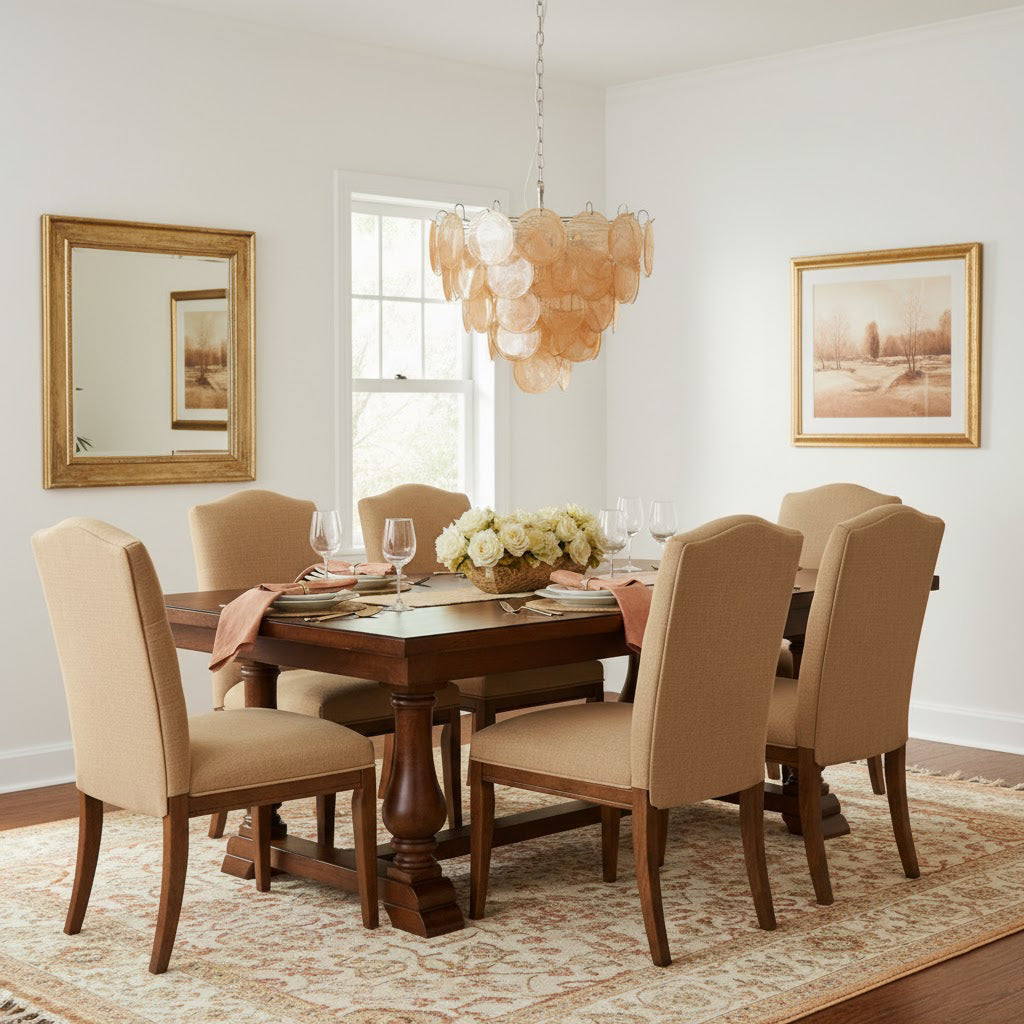 Camisa Murano Glass Chandelier – Hand-Blown Murano-Style Colored Glass Disc Chandelier