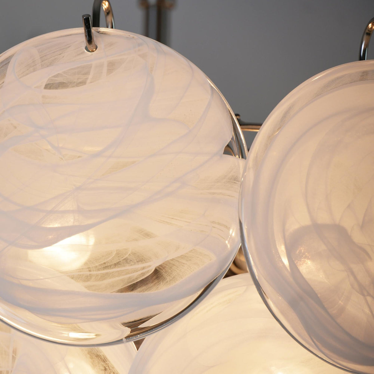 Camisa Murano Glass Chandelier – Hand-Blown Murano-Style Colored Glass Disc Chandelier