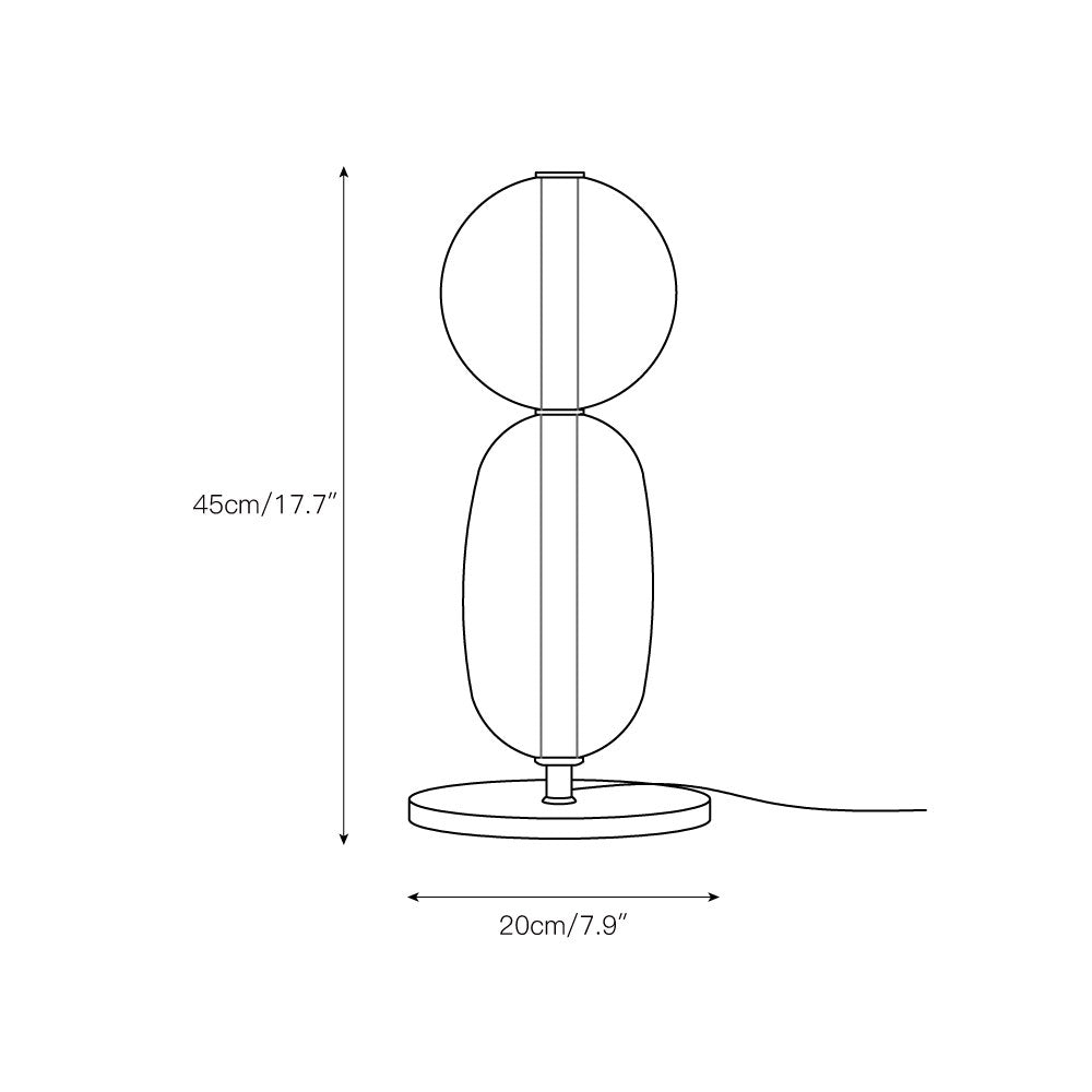 Stained Glass Table Lamp - Candied Colorful Hand-Blown Glass Accent Light | Modern Remote Dimming LED Desk Lamp