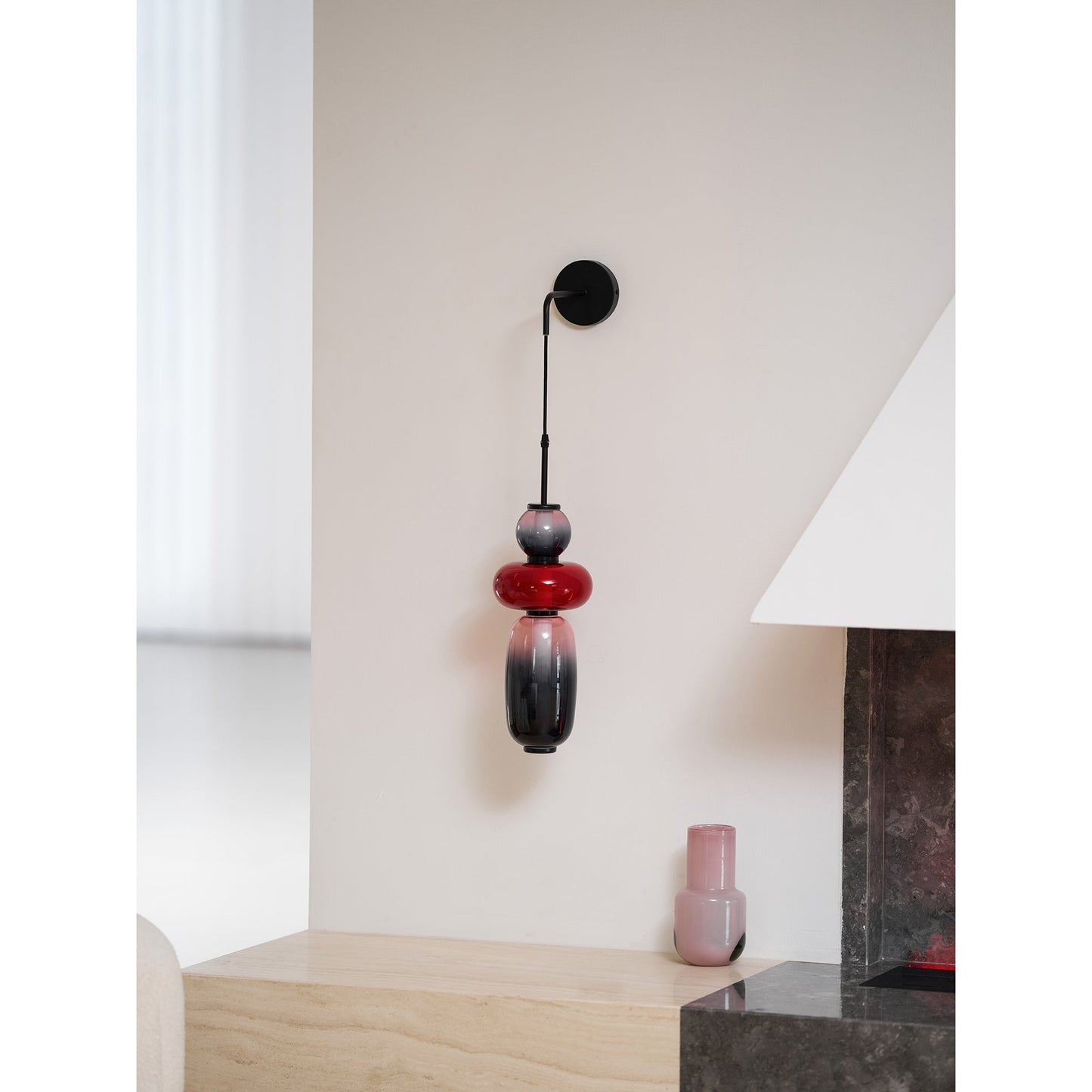 Stained Glass Wall Lamp - Hand-Blown Colorful Glass Wall Sconce | Modern Artistic LED Wall Light