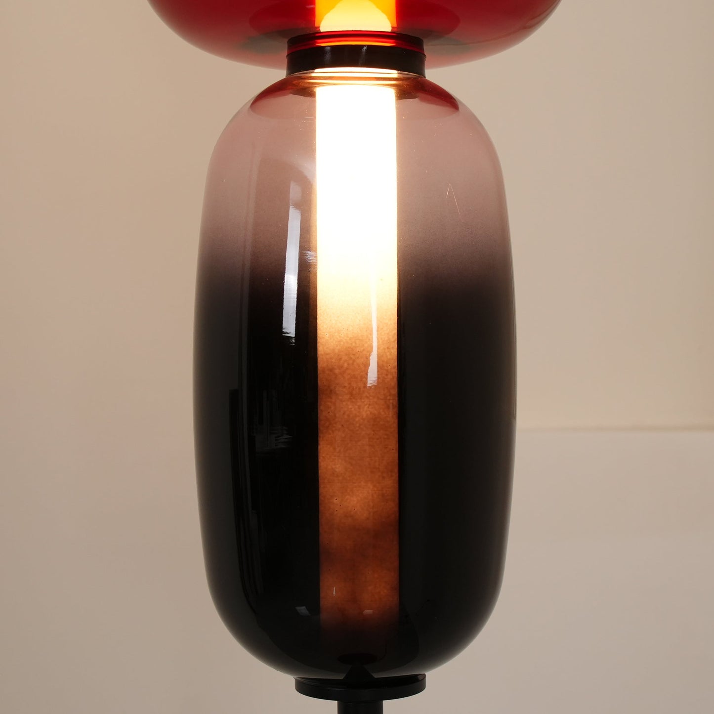 Stained Glass Floor Lamp - Stacked Hand-Blown Art Glass Standing Lamp | Colorful Modern Floor Light