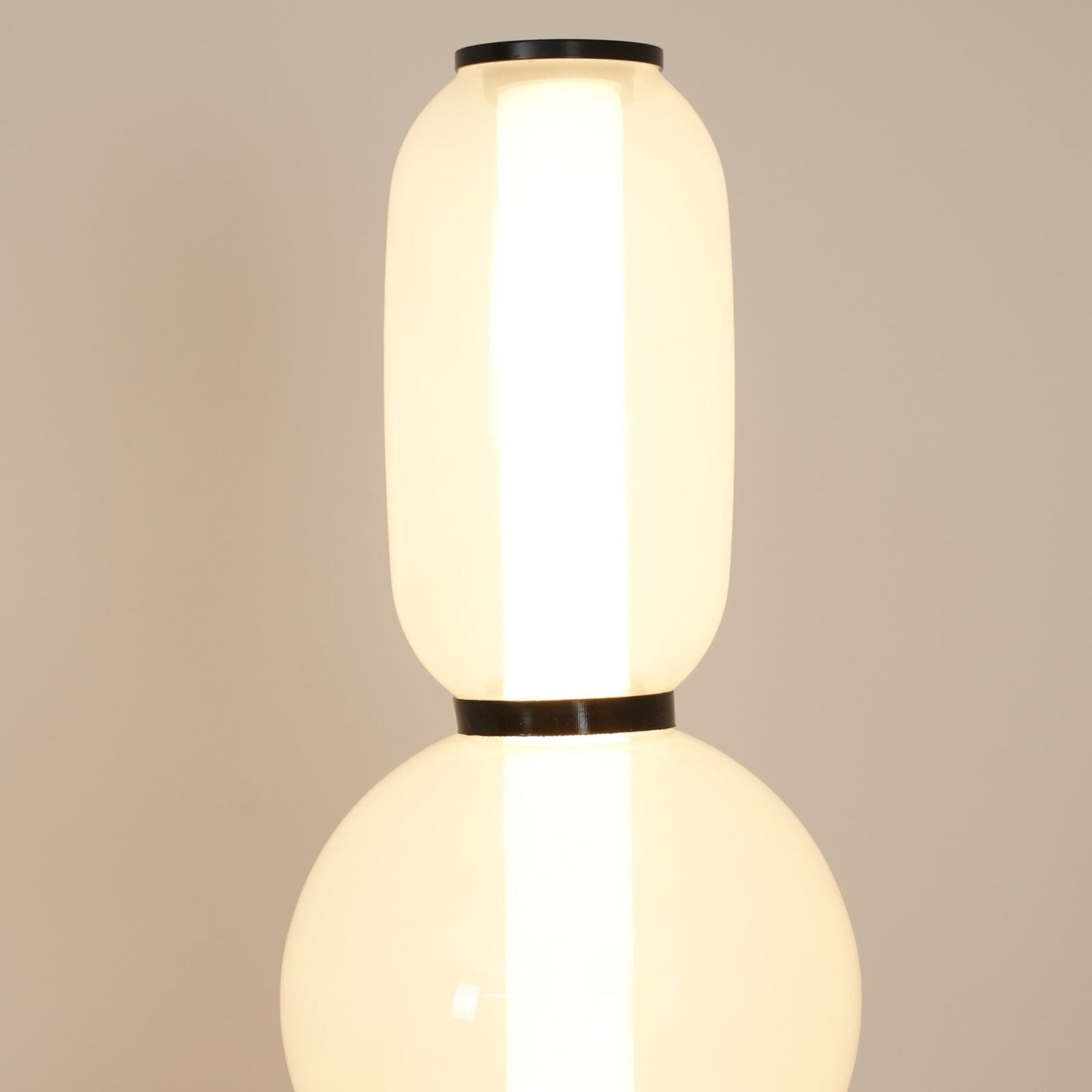 Stained Glass Floor Lamp - Stacked Hand-Blown Art Glass Standing Lamp | Colorful Modern Floor Light
