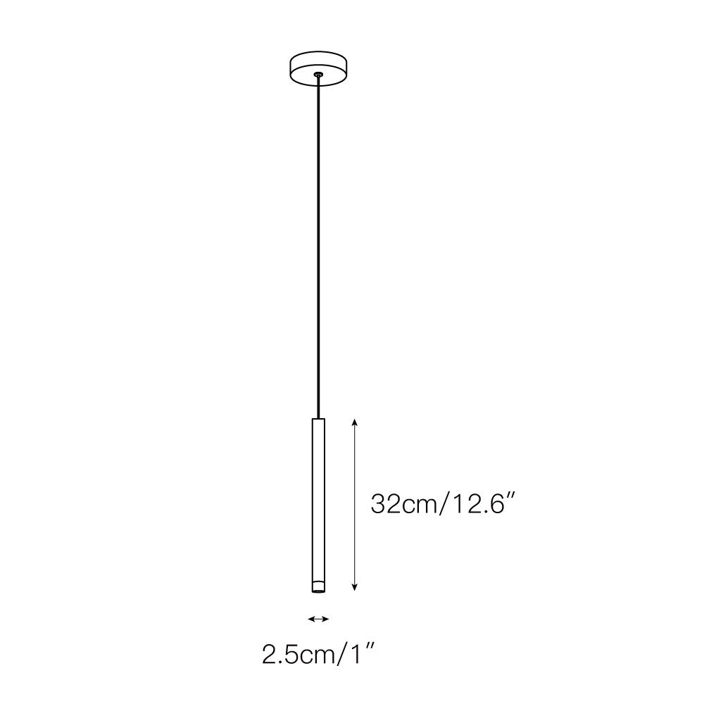 Candle Chandelier – Slim Brass & Acrylic Candle-Inspired LED Pendant Light