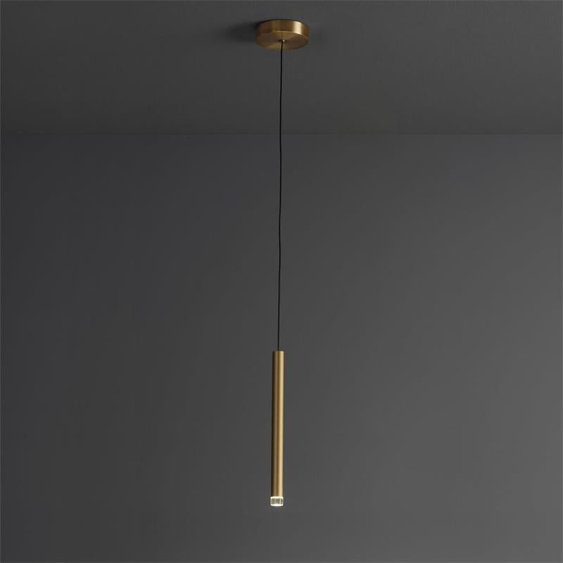 Candle Chandelier – Slim Brass & Acrylic Candle-Inspired LED Pendant Light