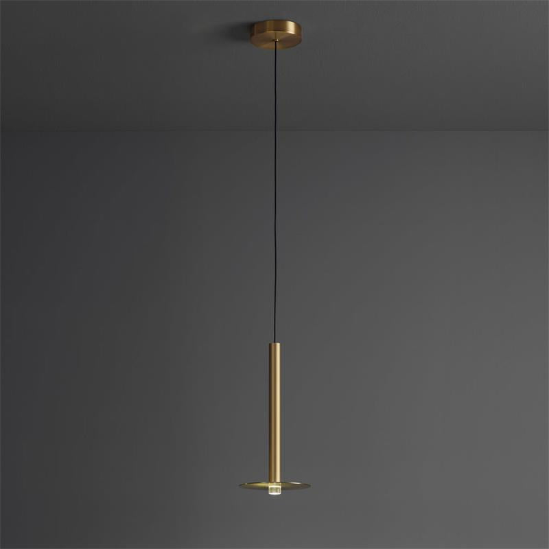 Candle Chandelier – Slim Brass & Acrylic Candle-Inspired LED Pendant Light