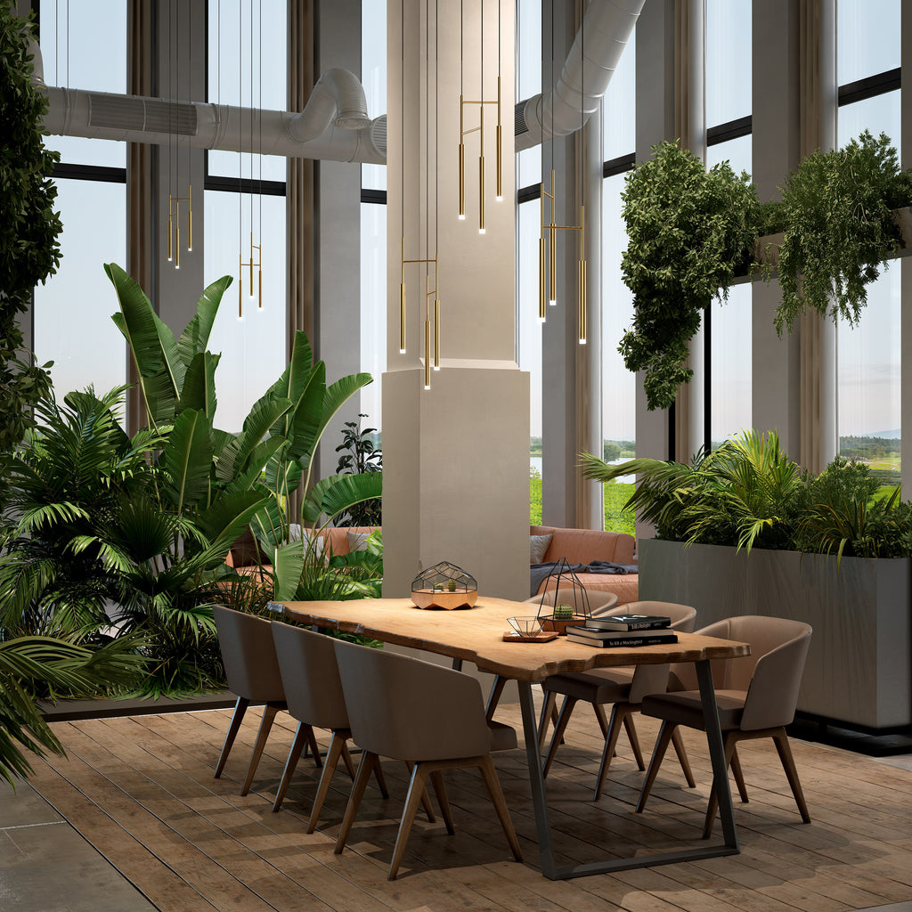 Candle Chandelier – Slim Brass & Acrylic Candle-Inspired LED Pendant Light