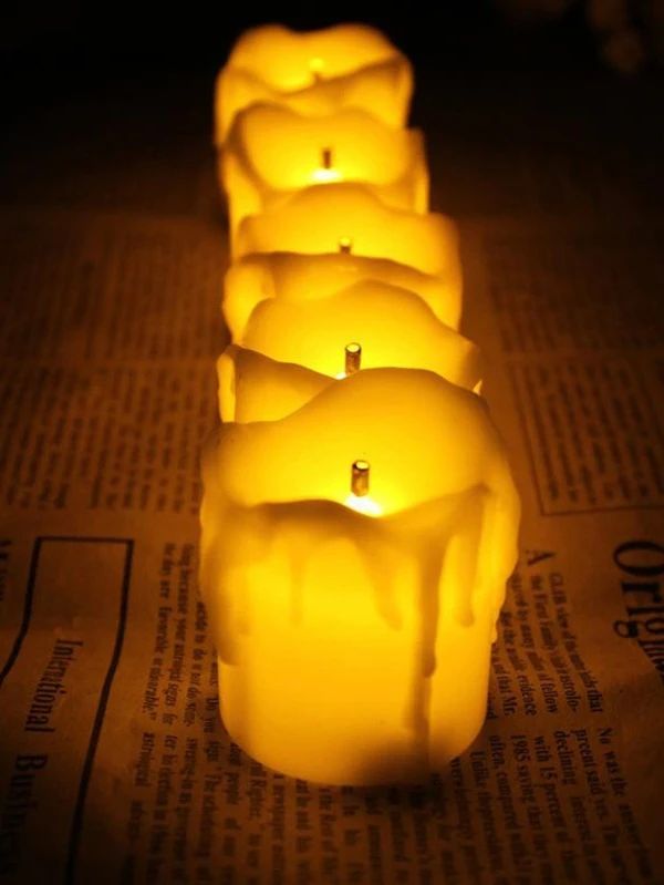 12-Pack LED Flameless Candle Lights - Modern Battery-Operated Tea Lights | Romantic Warm Glow Votive Set