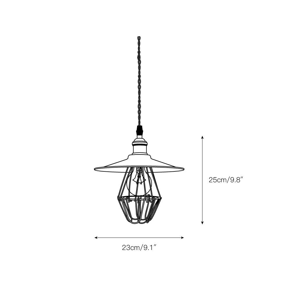 Cantina Pendant Light – Dual-Finish Silver Foil & Black Nickel Iron Pendant Light