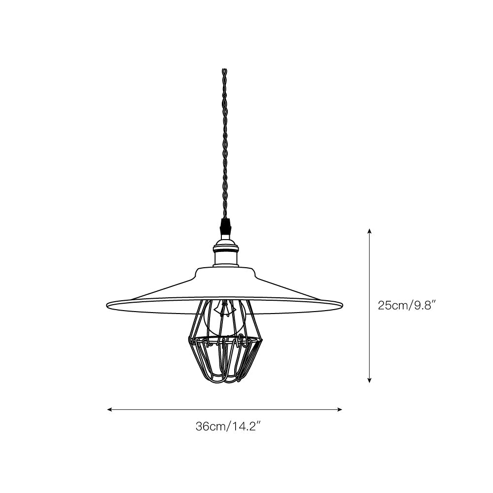 Cantina Pendant Light – Dual-Finish Silver Foil & Black Nickel Iron Pendant Light