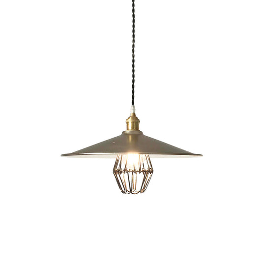 Cantina Pendant Light – Dual-Finish Silver Foil & Black Nickel Iron Pendant Light