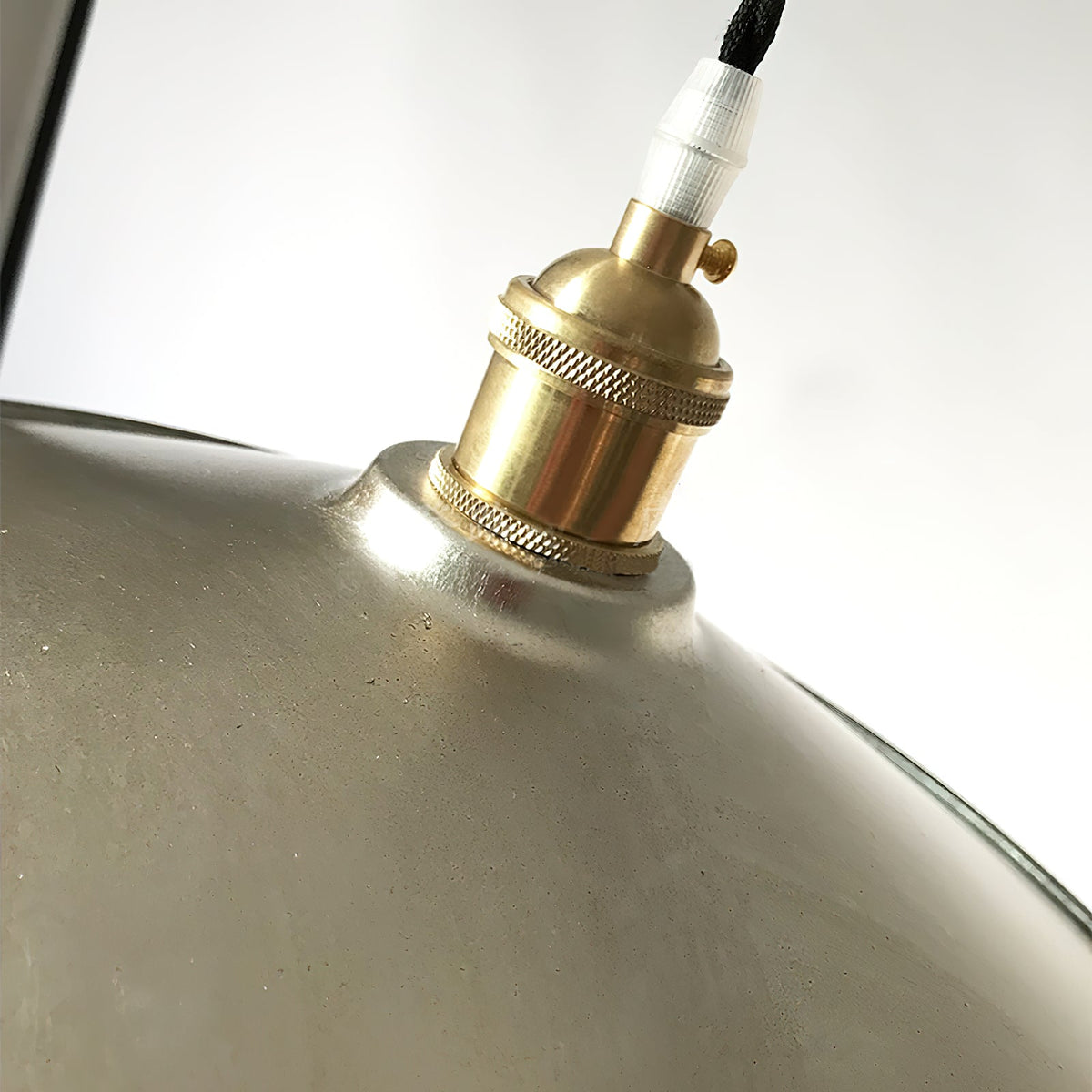 Cantina Pendant Light – Dual-Finish Silver Foil & Black Nickel Iron Pendant Light