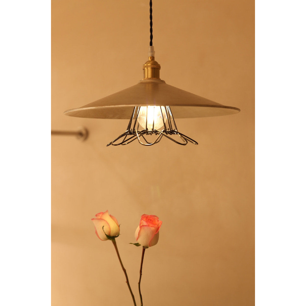 Cantina Pendant Light – Dual-Finish Silver Foil & Black Nickel Iron Pendant Light