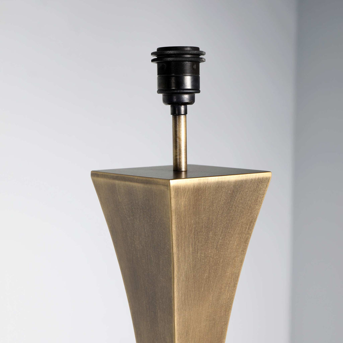 Capricorn Floor Lamp – Sculptural Antique Brass & Fabric Shade Floor Lamp