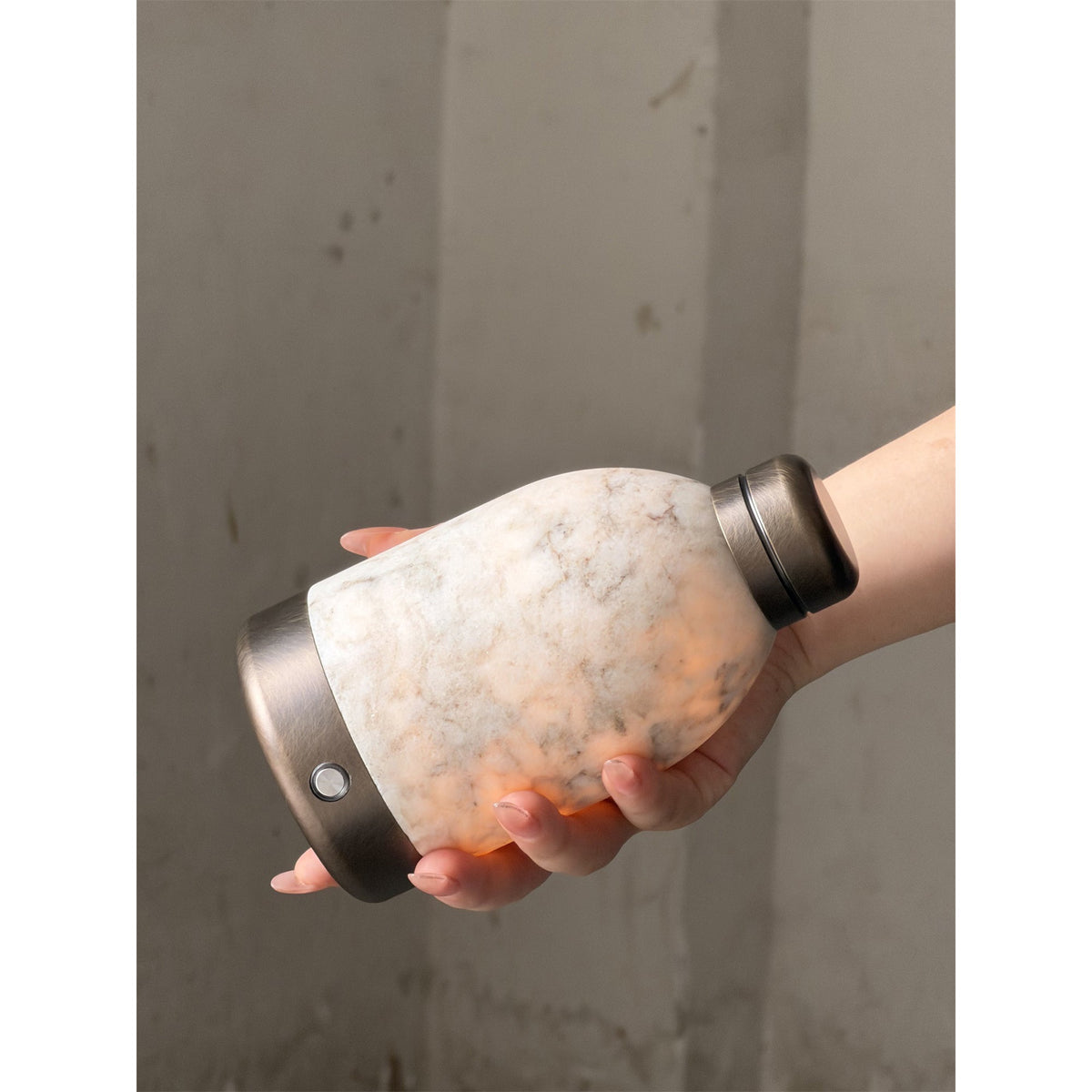 Capsule Marble Table Lamp (Built-in Battery) – Cordless Alabaster & Marble Rechargeable Accent Light