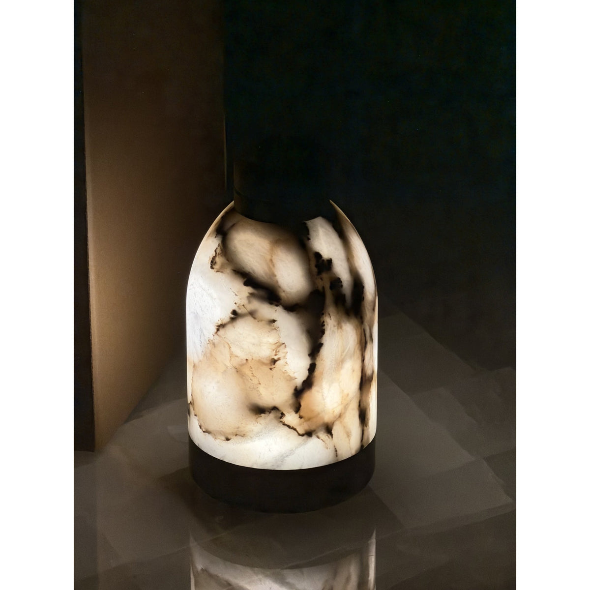 Capsule Marble Table Lamp (Built-in Battery) – Cordless Alabaster & Marble Rechargeable Accent Light