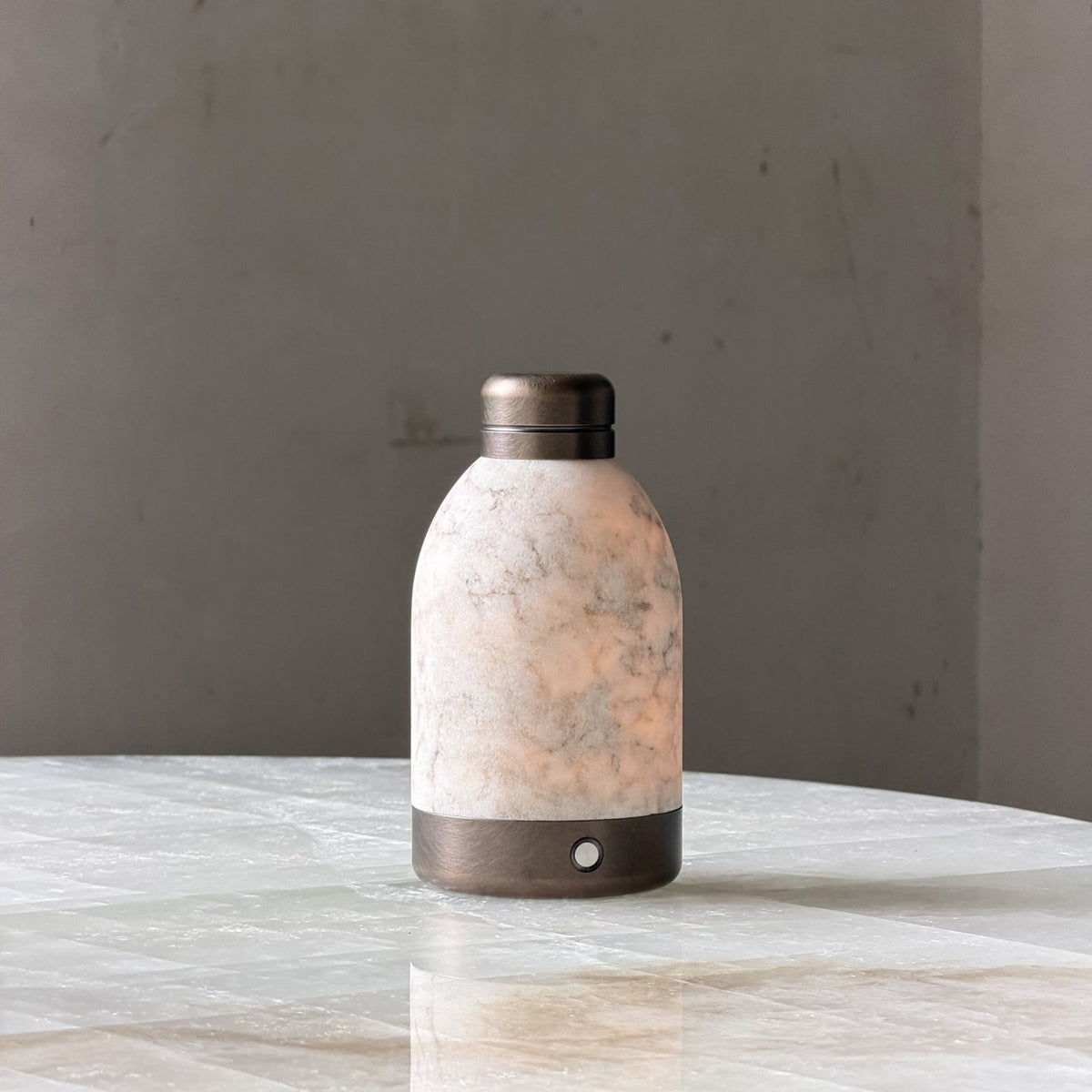 Capsule Marble Table Lamp (Built-in Battery) – Cordless Alabaster & Marble Rechargeable Accent Light