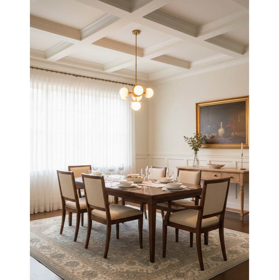 Cara Alabaster Chandelier – Brass & Natural Alabaster Tiered Multi-Light Chandelier