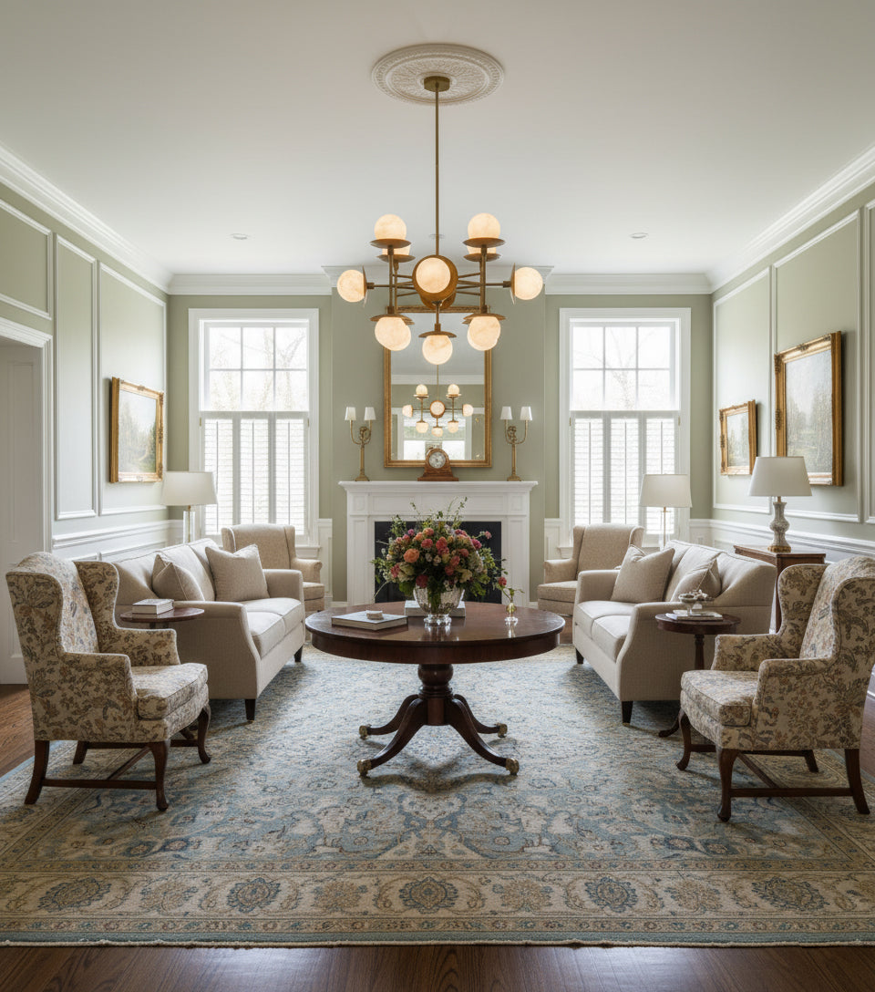 Cara Alabaster Chandelier – Brass & Natural Alabaster Tiered Multi-Light Chandelier