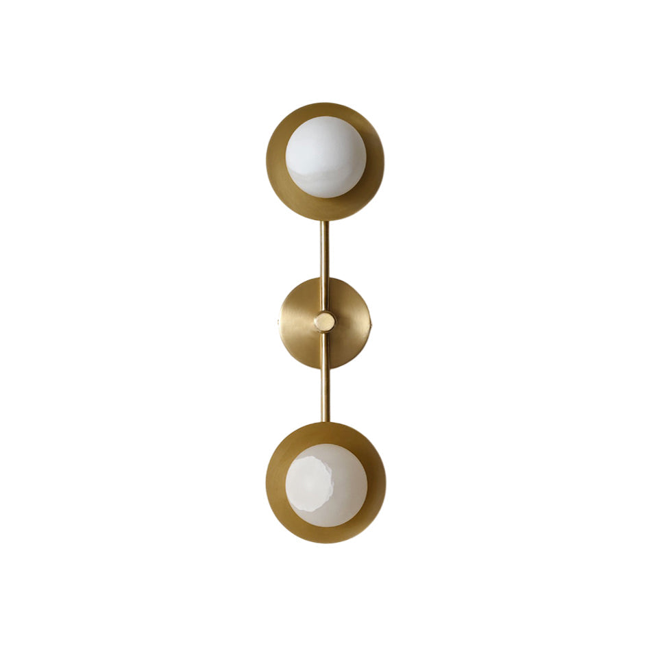 Cara Alabaster Wall Lamp – Sleek Brass & Translucent Natural Alabaster Wall Sconce