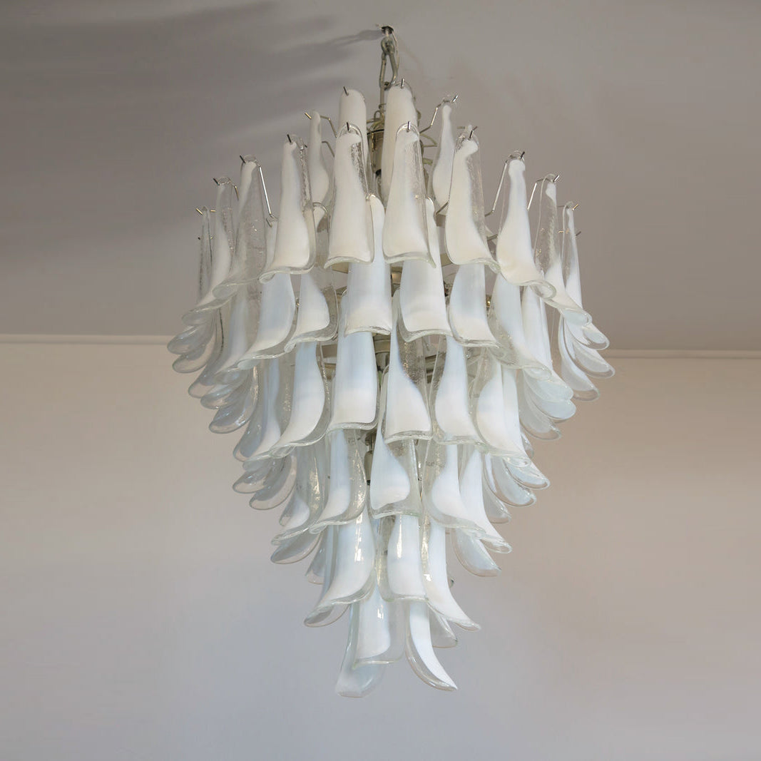 Caramello Petal Chandelier – Cascading Glass Petal Statement Chandelier